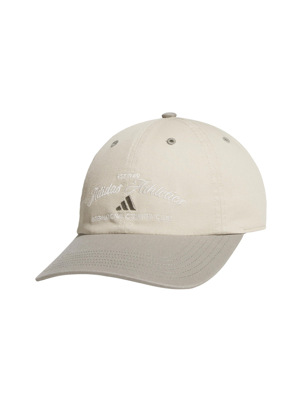 adidas Unisex Adult Court Relaxed Fit Strapback Hat | Tan, Silver | Size OS